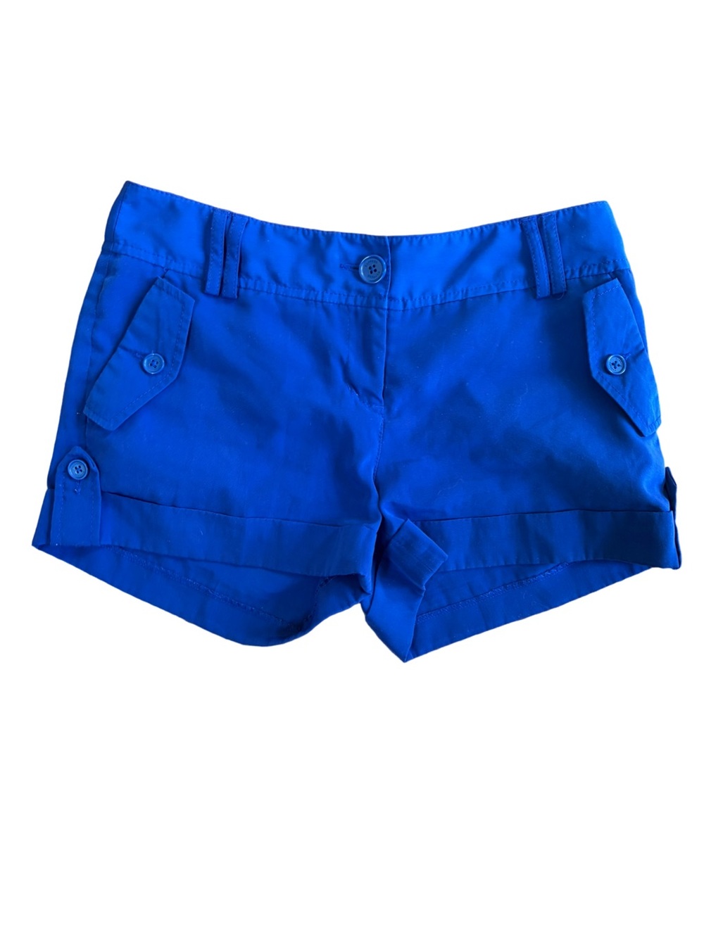 Express Y2K Cobalt Blue Low Rise Cargo Shorts Size 00 Utility (28”)